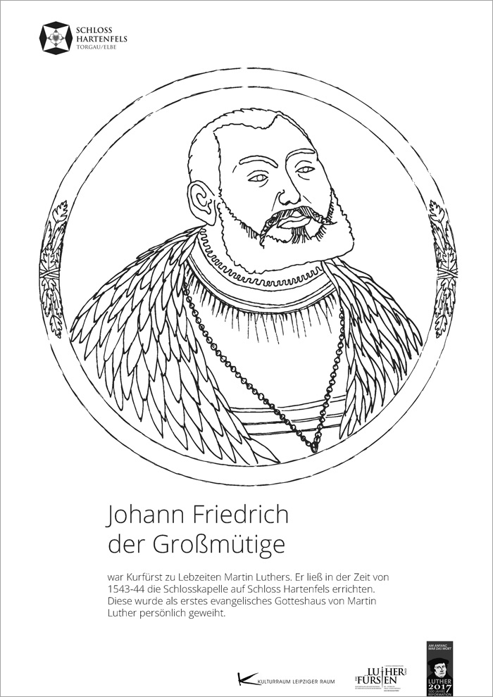 Zeichnung eines sächsischen Königs