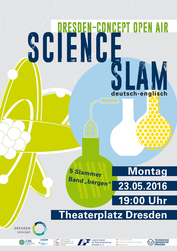 Plakat zum Science Slam von Dresden concept
